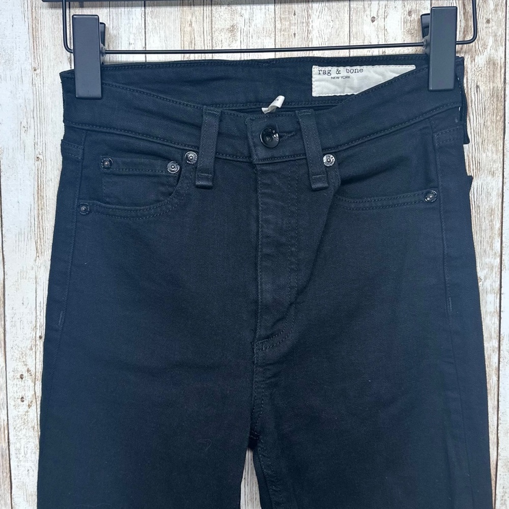 Rag & Bone Nina High-Rise Bootcut Black Jeans [1263] - Picture 3 of 9